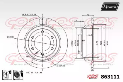 Тормозной диск MAXTECH 863111.6060