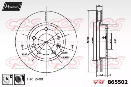 Тормозной диск MAXTECH 865502.6060