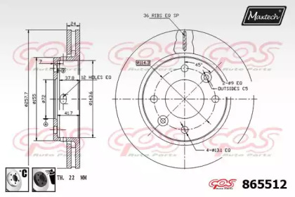 Тормозной диск MAXTECH 865512.6060