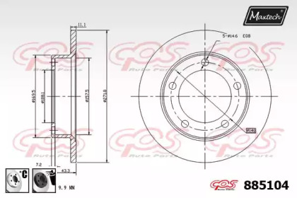 Тормозной диск MAXTECH 885104.6060