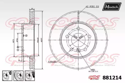 Тормозной диск MAXTECH 881214.6980