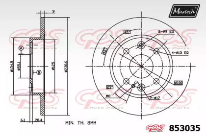 Тормозной диск MAXTECH 853035.0000