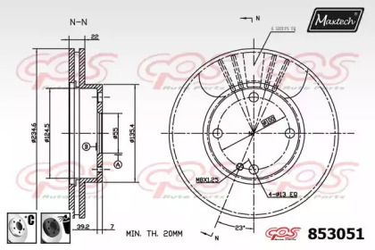 Тормозной диск MAXTECH 853051.6060