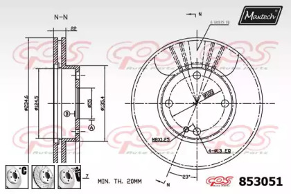 Тормозной диск MAXTECH 853051.6880