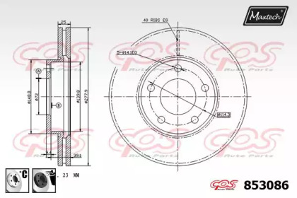 Тормозной диск MAXTECH 853086.6060