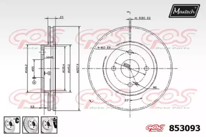 Тормозной диск MAXTECH 853093.6980