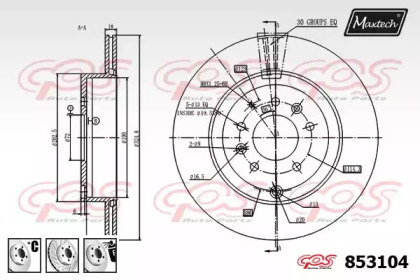 Тормозной диск MAXTECH 853104.6980