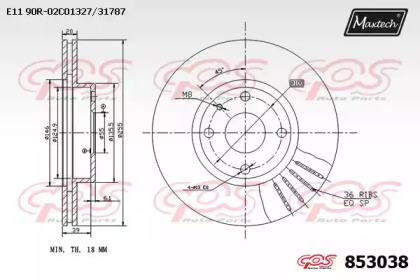 Тормозной диск MAXTECH 853038.0000