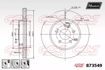 Тормозной диск MAXTECH 873549.6980