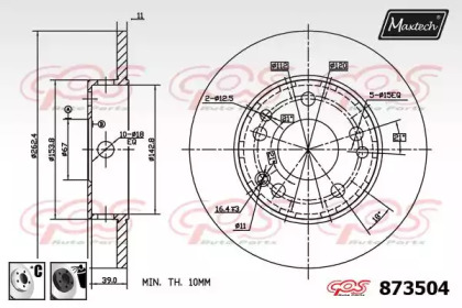 Тормозной диск MAXTECH 873504.6060