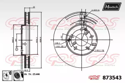 Тормозной диск MAXTECH 873543.6060