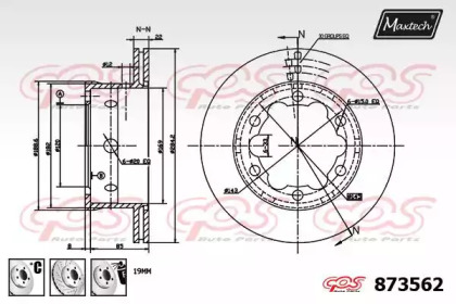 Тормозной диск MAXTECH 873562.6980