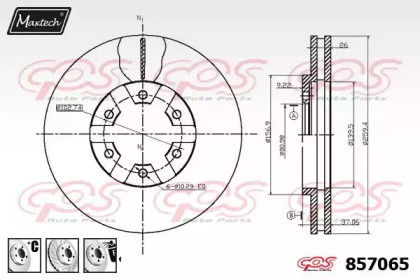 Тормозной диск MAXTECH 857065.6880