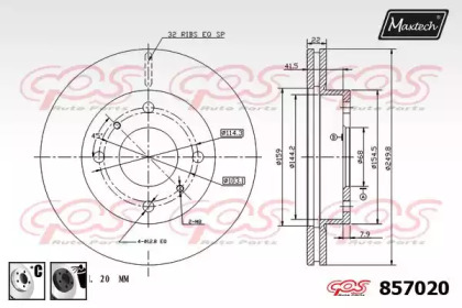 Тормозной диск MAXTECH 857020.6060