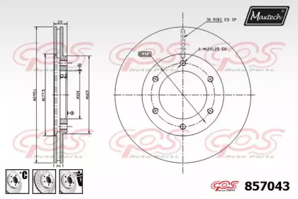 Тормозной диск MAXTECH 857043.6980