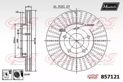 Тормозной диск MAXTECH 857121.6060