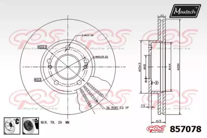 Тормозной диск MAXTECH 857078.6060