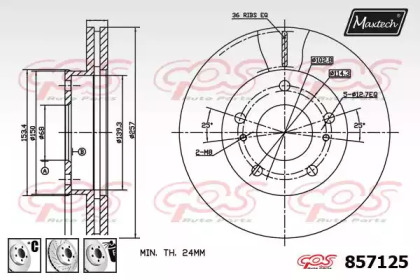 Тормозной диск MAXTECH 857125.6980