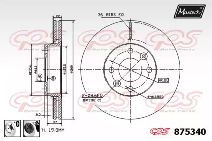 Тормозной диск MAXTECH 875340.6060