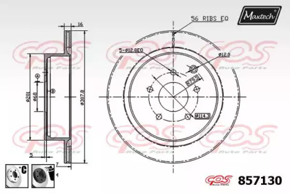 Тормозной диск MAXTECH 857130.6060