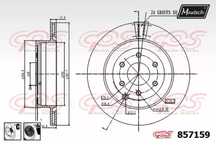 Тормозной диск MAXTECH 857159.6060