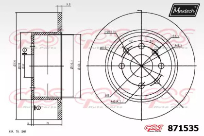 Тормозной диск MAXTECH 871535.0000