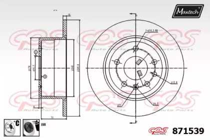 Тормозной диск MAXTECH 871539.6060