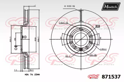 Тормозной диск MAXTECH 871537.0000