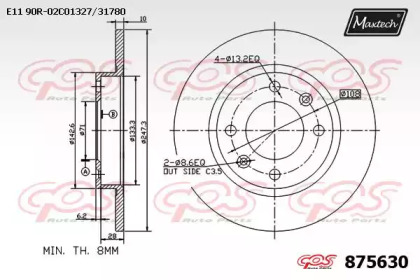 Тормозной диск MAXTECH 875630.0000