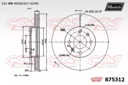 Тормозной диск MAXTECH 875312.0000