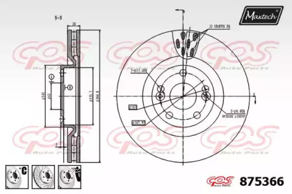 Тормозной диск MAXTECH 875366.6980