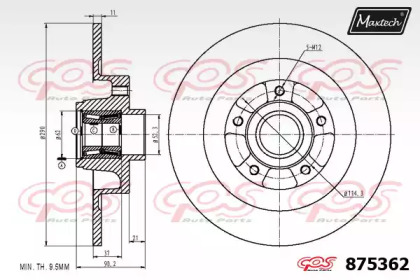 Тормозной диск MAXTECH 875362.0005