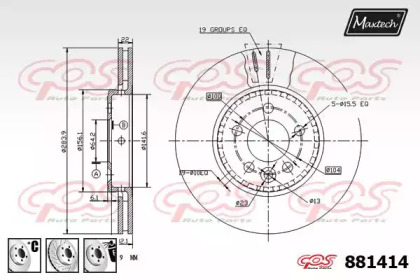 Тормозной диск MAXTECH 881414.6980