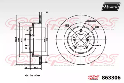 Тормозной диск MAXTECH 863306.0000