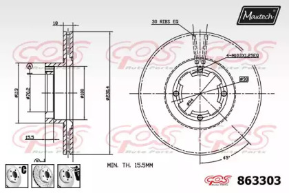 Тормозной диск MAXTECH 863303.6880