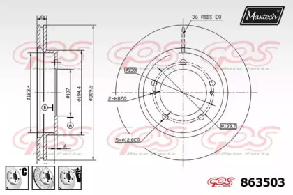 Тормозной диск MAXTECH 863503.6880