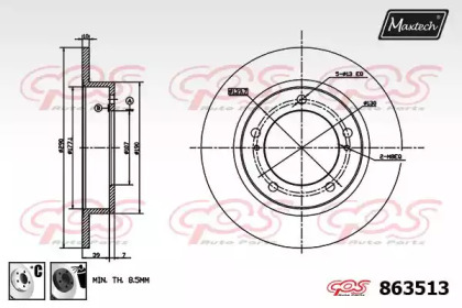 Тормозной диск MAXTECH 863513.6060