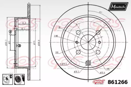 Тормозной диск MAXTECH 861266.6060