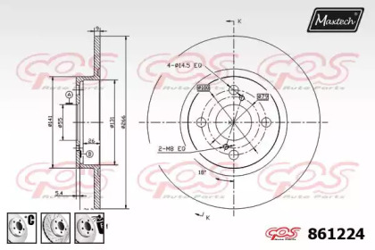 Тормозной диск MAXTECH 861224.6880