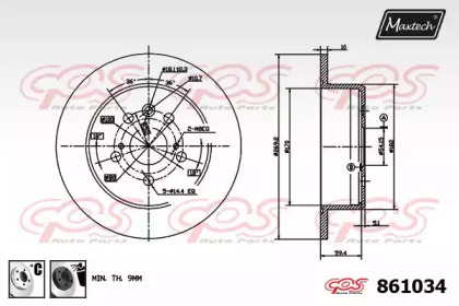 Тормозной диск MAXTECH 861034.6060