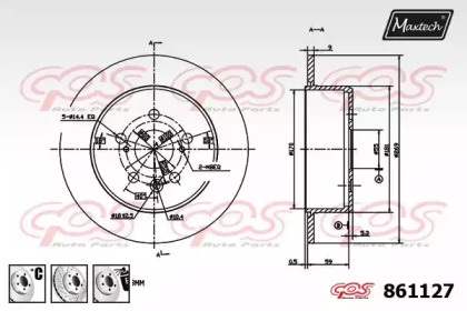 Тормозной диск MAXTECH 861127.6980