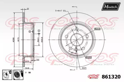 Тормозной диск MAXTECH 861320.6060