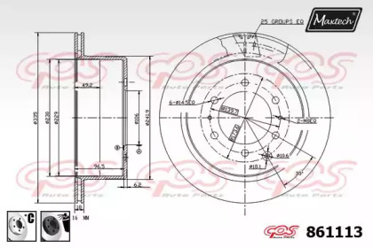 Тормозной диск MAXTECH 861113.6060