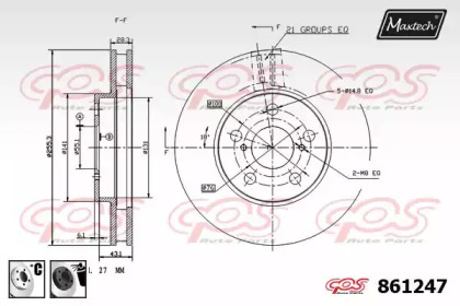 Тормозной диск MAXTECH 861247.6060