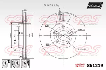 Тормозной диск MAXTECH 861219.6980