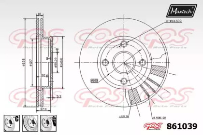 Тормозной диск MAXTECH 861039.6980