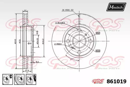 Тормозной диск MAXTECH 861019.6980