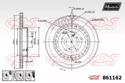 Тормозной диск MAXTECH 861162.6980