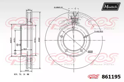 Тормозной диск MAXTECH 861195.0000