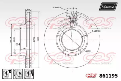 Тормозной диск MAXTECH 861195.6880